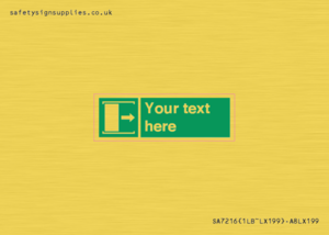 Custom sign safe condition Door slides right to open